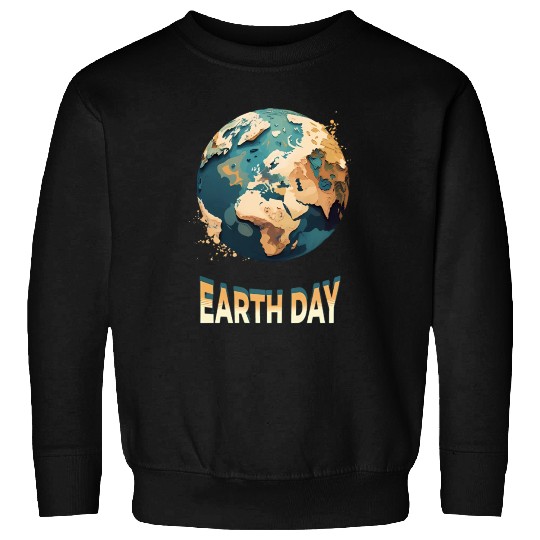 Earth Day: unique illustration earth design Sweatshirts