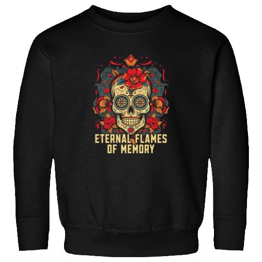 Dia De Los Muertos Sugar Skull Mexican Holiday Sweatshirts