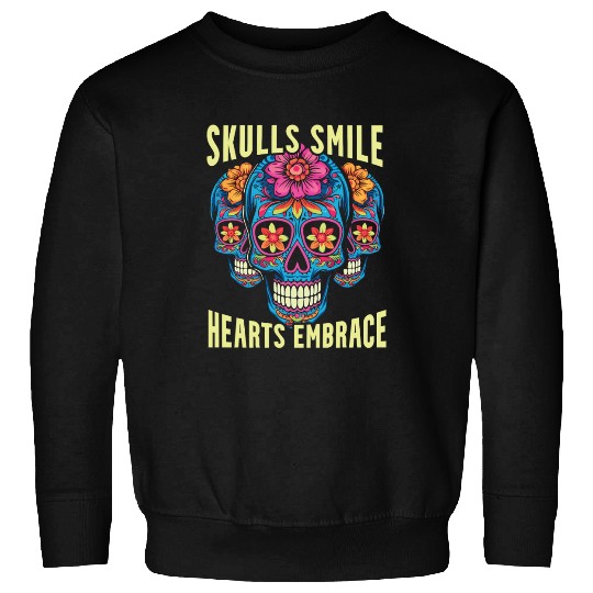 Dia De Los Muertos Sugar Skull Mexican Holiday Sweatshirts