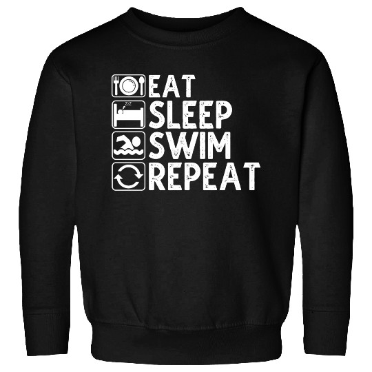 Eat Sleep Swim Repeat Sweatshirts