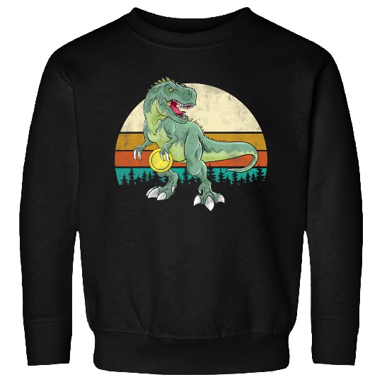 Dinosaur Frolf Player Gift T Rex Golfer Dino Retro Sweatshirts