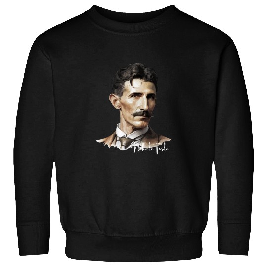 Artistic Illustration of Nikola Tesla Sweatshirts