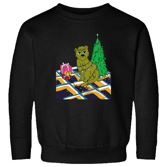 Cat Christmas Light Sweatshirts Funny Cat Lover