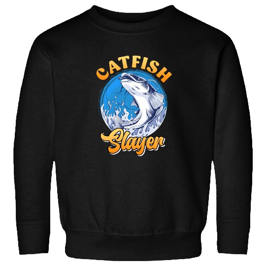 Catfish Slayer Catfish Butcher Flathead Fish Sweatshirts