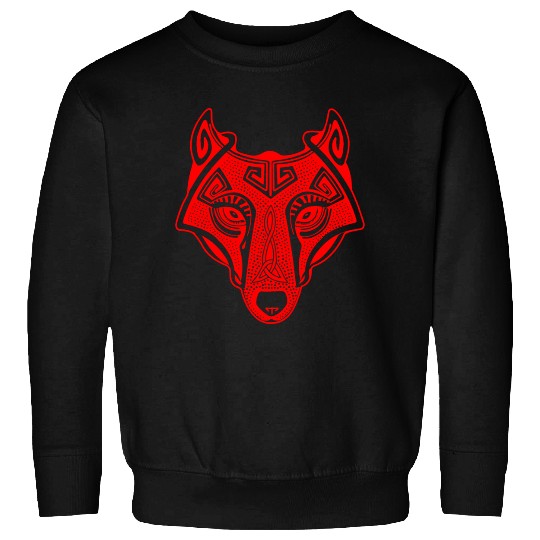 Viking wolf red Fenrir valhalla Sweatshirts