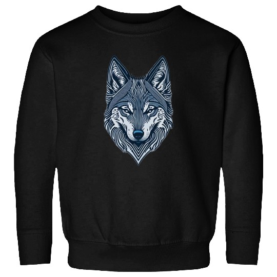 Beautiful wolf face Sweatshirts