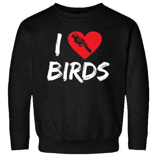 Bird Lover Heart Cute Birdwatcher Parrot Heron Sweatshirts