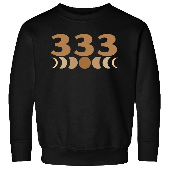 Moon Cycle Brown Angel Numbers 333 Sweatshirts