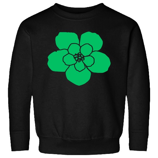 green flower Sweatshirts
