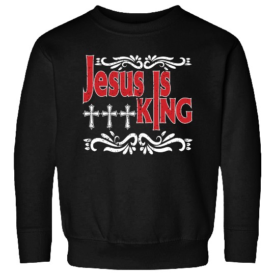 Jesus Is King Love Jesus Christian Christmas Sweatshirts