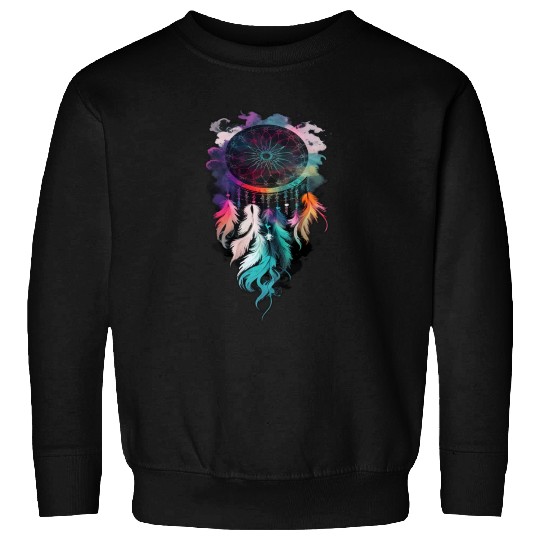 Dreamcatcher with feathers and smoke Sweatshirts