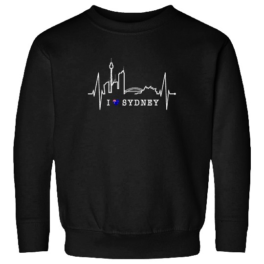 Sydney Skyline Heartbeat Australian Heart Rate Fan Sweatshirts