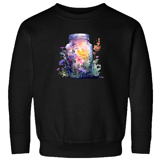 Vintage Wildflower Poster Green Botanical Wall Art Sweatshirts