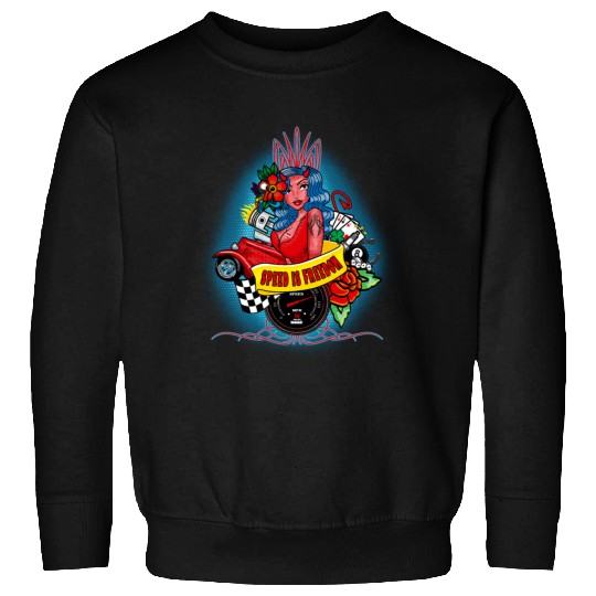 Pin up, Hot rod and Speedometer Sweatshirts