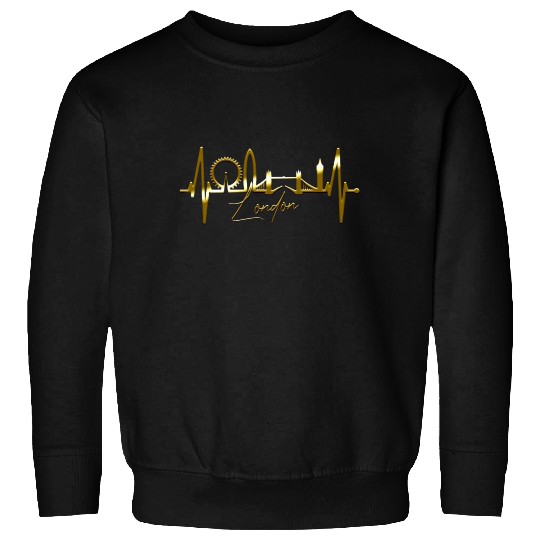 London Skyline Heartbeat England Fan Lover UK Gift Sweatshirts