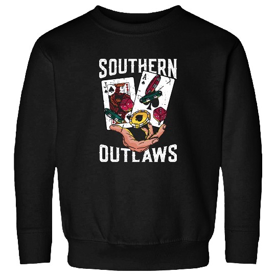 Classic Blackjack Southern Outlaws Loves Card Game Sweatshirts