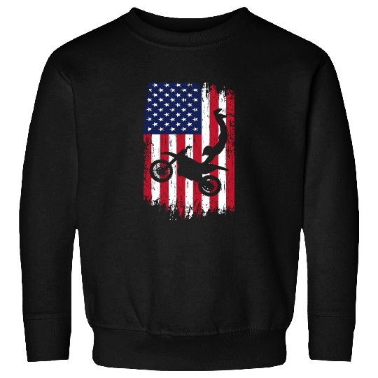 Supercross Freestyle Motocross American Flag Sweatshirts