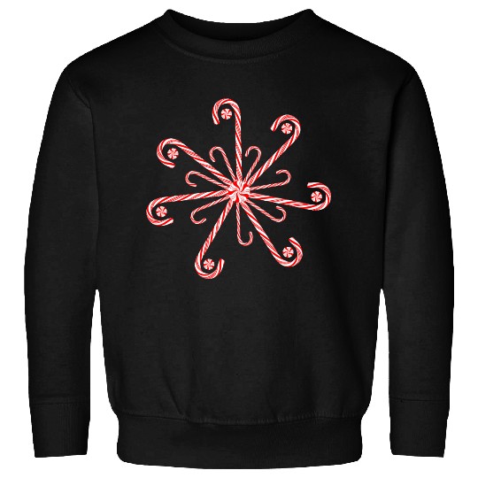 Peppermint Candy Cane Snowflake Sweatshirts