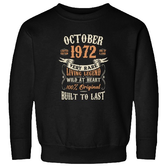 October 1972 Birthday Surprise Sweatshirts