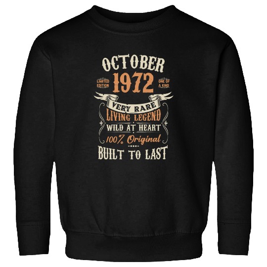October 1972 Birthday Surprise Sweatshirts