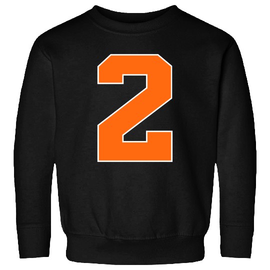 Number 2 Sports Orange Sweatshirts