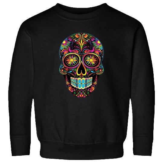 Neon Sugar Skull: Jack Skellington Design Sweatshirts