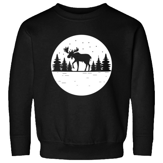 Moose Forest Deer Elk Canada Nature Wilderness Sweatshirts