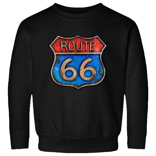 Route 66 vintage sign - Rusty metal Sweatshirts