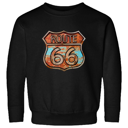Route 66 vintage sign - Rusty metal sign Sweatshirts