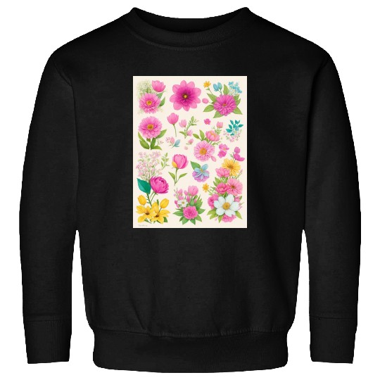 Buttercup and Marigold Spring Flowers Sweatshirts