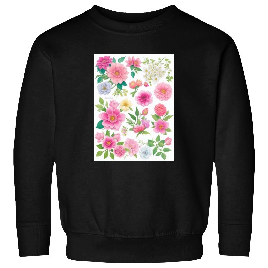 Lavender and Lilac Spring Flowers Sweatshirts