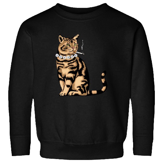 Cat Smoking Sweatshirts