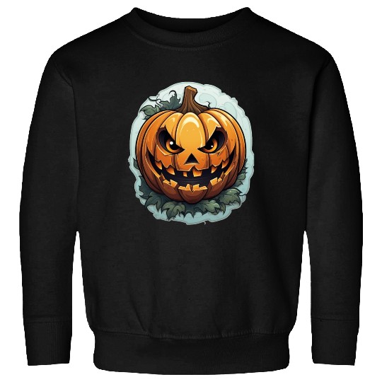 Scary Pumpkin Face I Spooky Halloween Sweatshirts