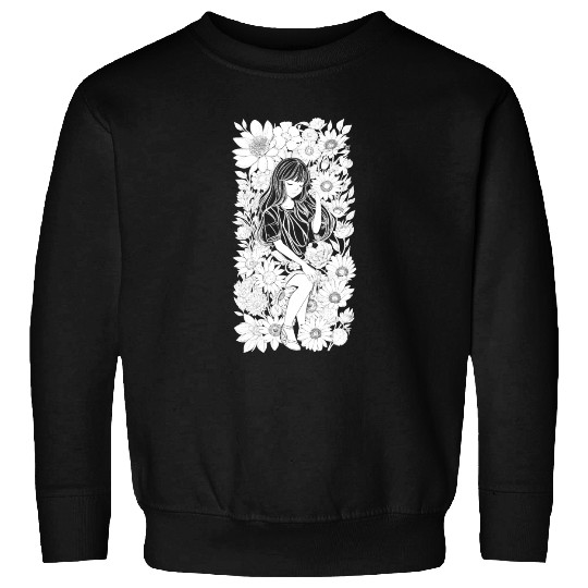 Flower Girl White for Black - DIGITAL Sweatshirts