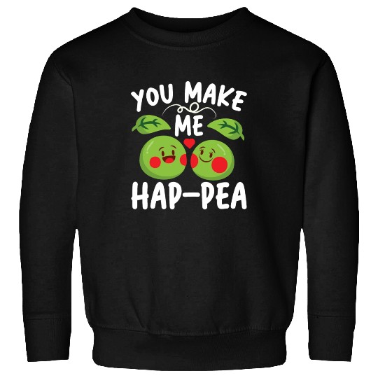 You Make Me Hap-pea for a Husband Wife Bride Sweatshirts