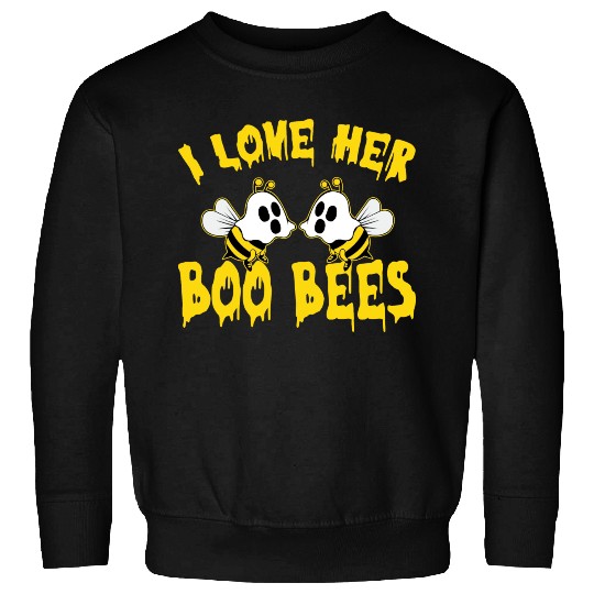 I Love Her Boo Bees Halloween Sweatshirts