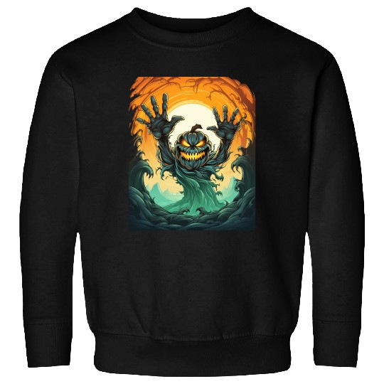 Halloween Emerging Hands Spooky Pumpkin Sweatshirts