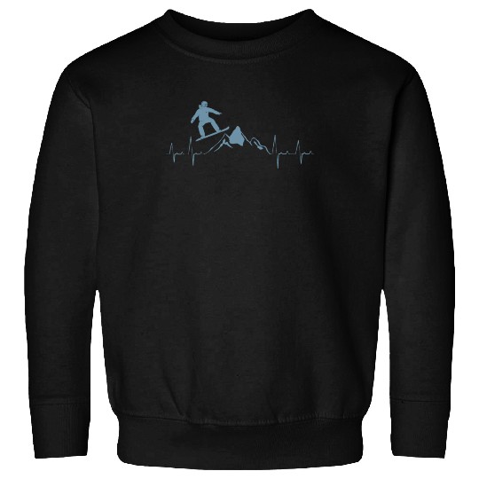Snowboarder Heartbeat Snowboarding Heart Beat Sweatshirts
