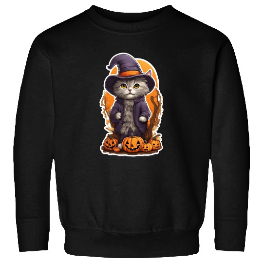 Happy Halloween Pumpkin Cat 42 Sweatshirts
