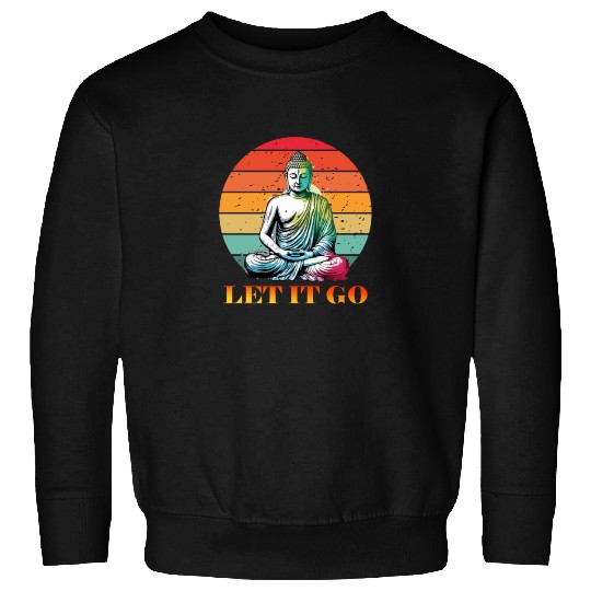 Let It Go, Yoga Buddhism Retro Sweatshirts