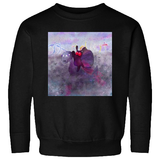 Mothman and Bessie the Lake Erie Monster's Vacay Sweatshirts