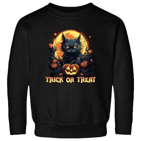 Halloween scary cat Sweatshirts
