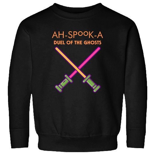 Ahs-Booka: Duel of the Ghosts Retro Halloween Sweatshirts