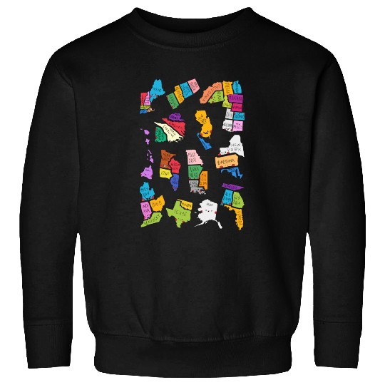 50 Cute US States Sticker Pack Sweatshirts