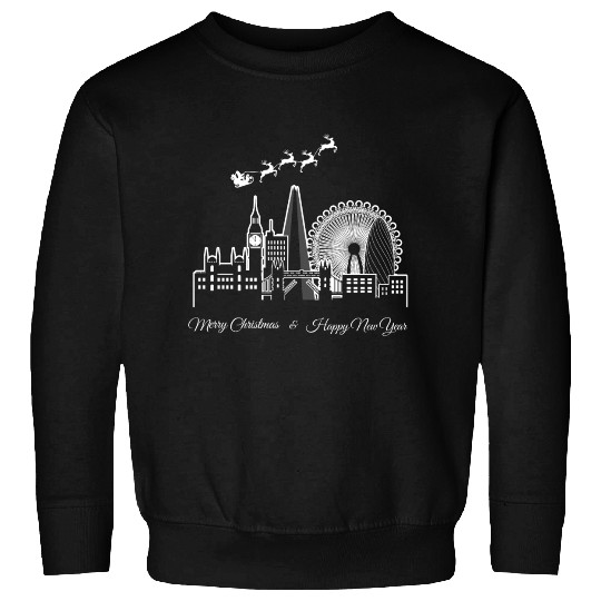 Merry Christmas Happy New Year London UK Sweatshirts