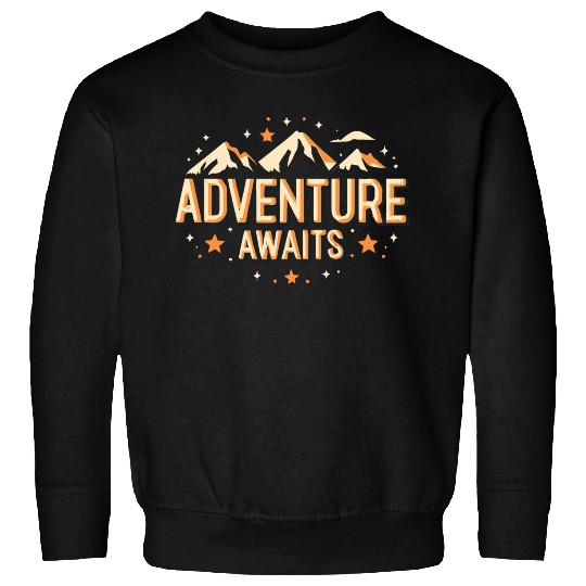 Adventure awaits Mountain Camping Sweatshirts