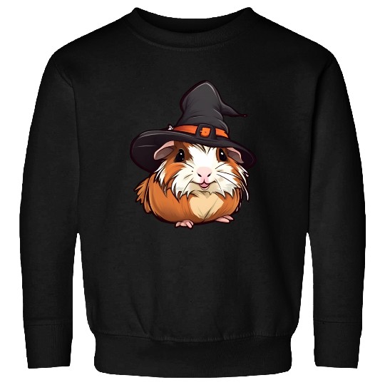 Cute Halloween guinea pig with a witch hat. Sweatshirts