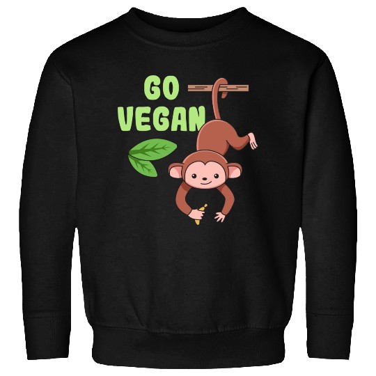 Monkey Design for proud Vegans Sweatshirts