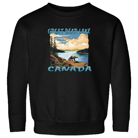 A colorful poster featuring a breathtaking view of Sweatshirts