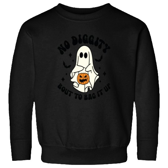 Halloween Ghost No Diggity Costume Boys Girls Kids Sweatshirts
